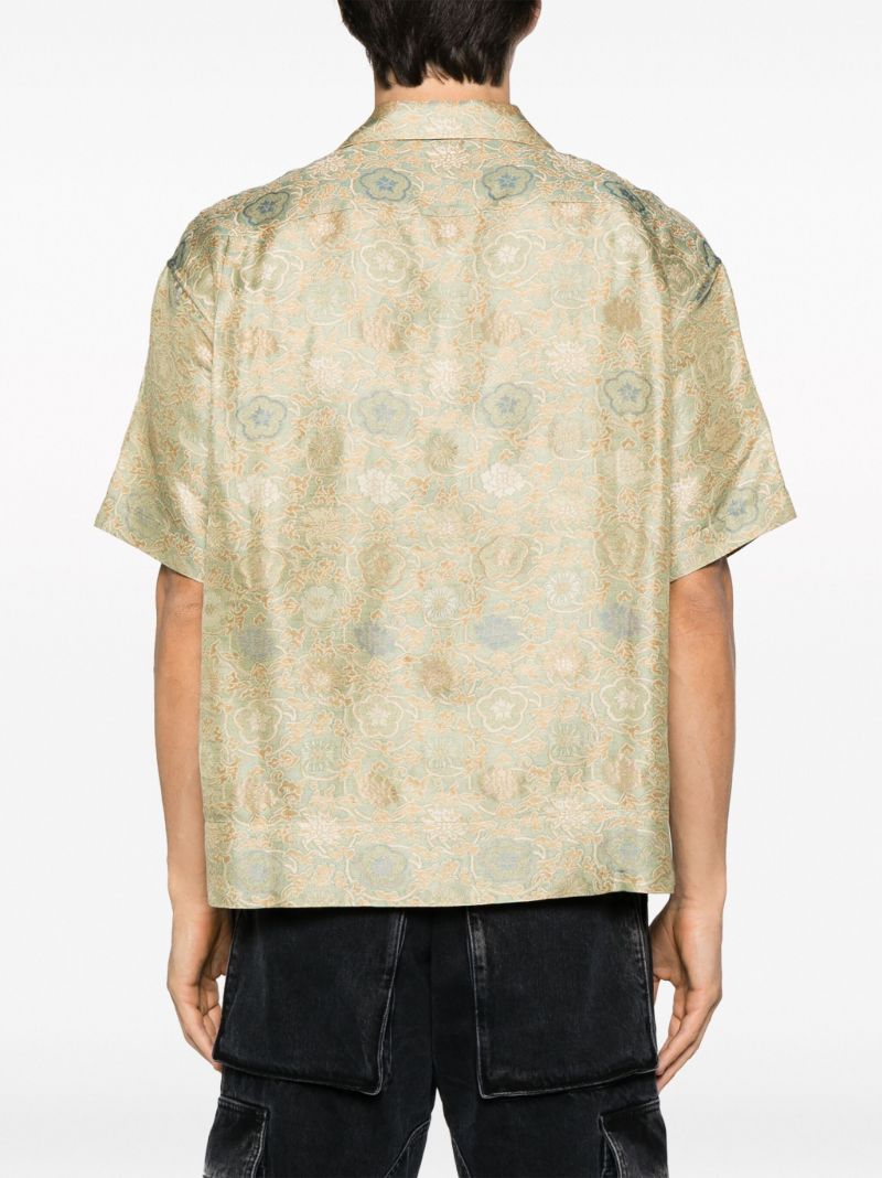 Neutral Copa Floral-print Bowling Shirt