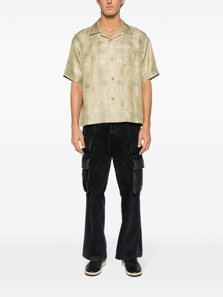 Neutral Copa Floral-print Bowling Shirt