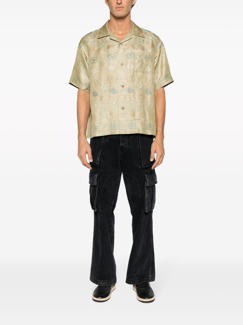 Neutral Copa Floral-print Bowling Shirt