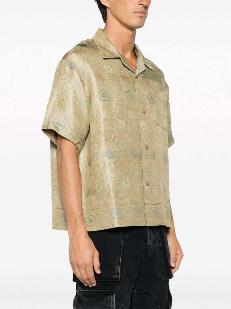 Neutral Copa Floral-print Bowling Shirt