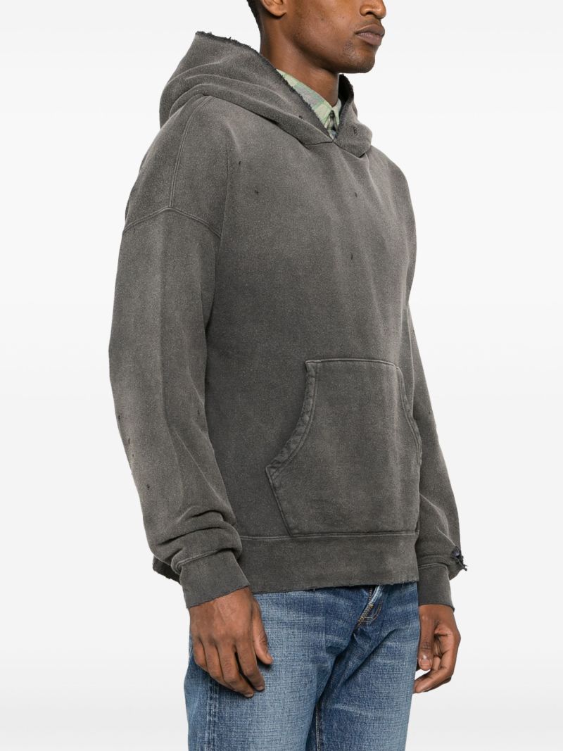 Black Jumbo Crash Cotton Hoodie