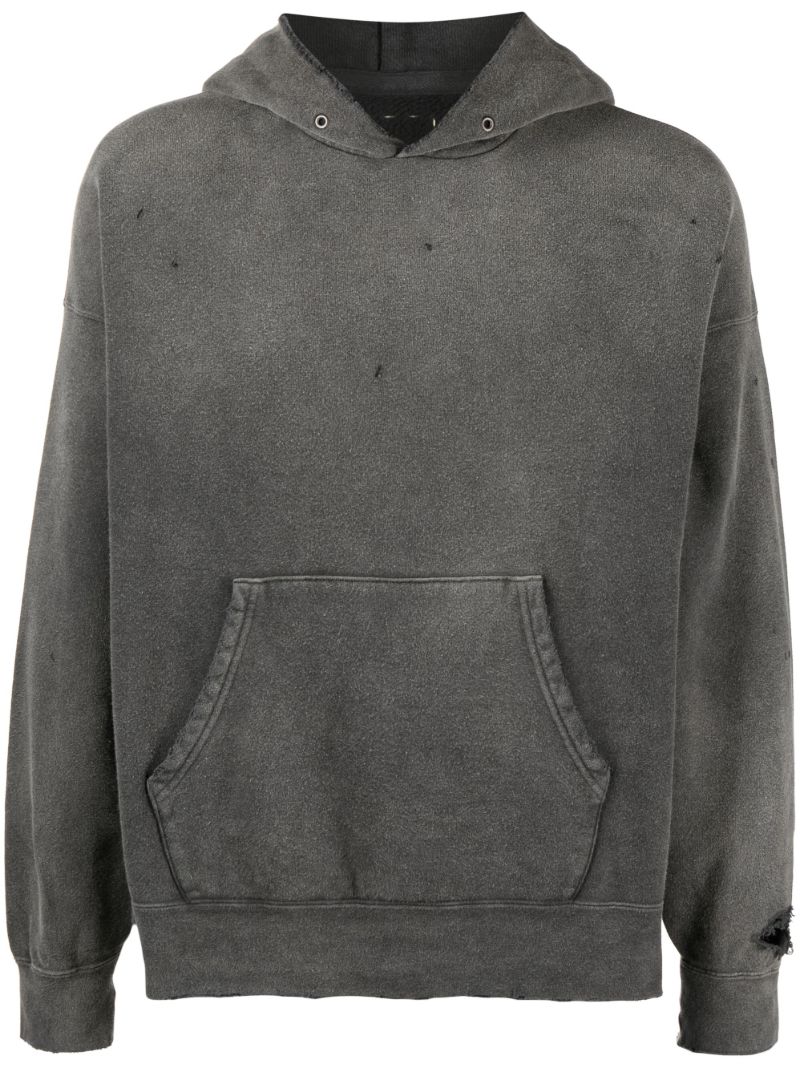 Black Jumbo Crash Cotton Hoodie