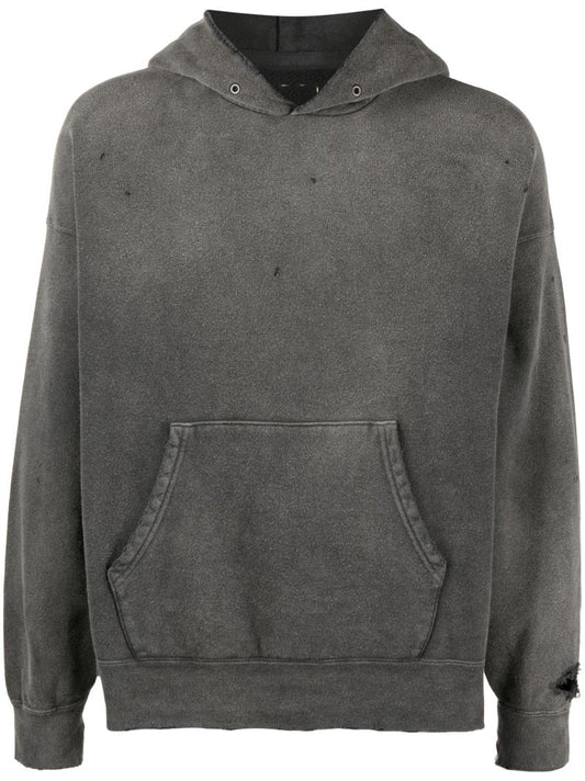 Black Jumbo Crash Cotton Hoodie