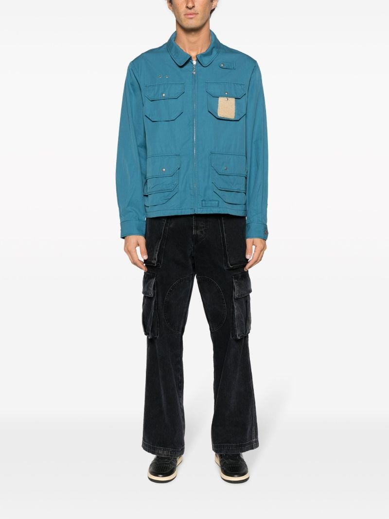 Blue Hemswade Cotton Shirt Jacket