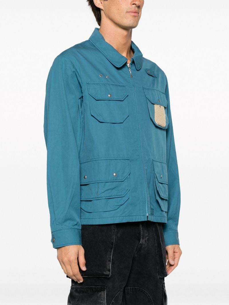 Blue Hemswade Cotton Shirt Jacket