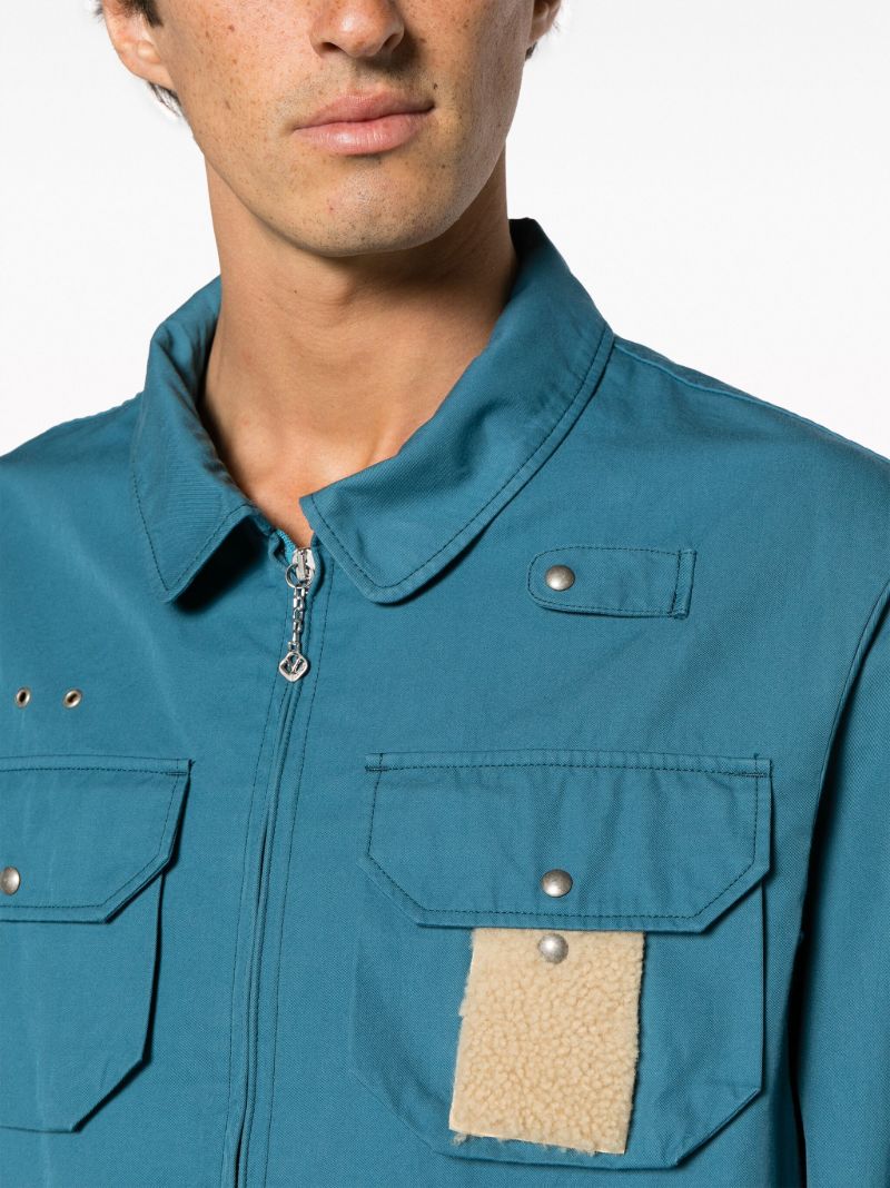 Blue Hemswade Cotton Shirt Jacket