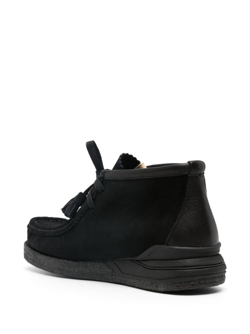 Black Beuys Trekker-fold Suede Boots