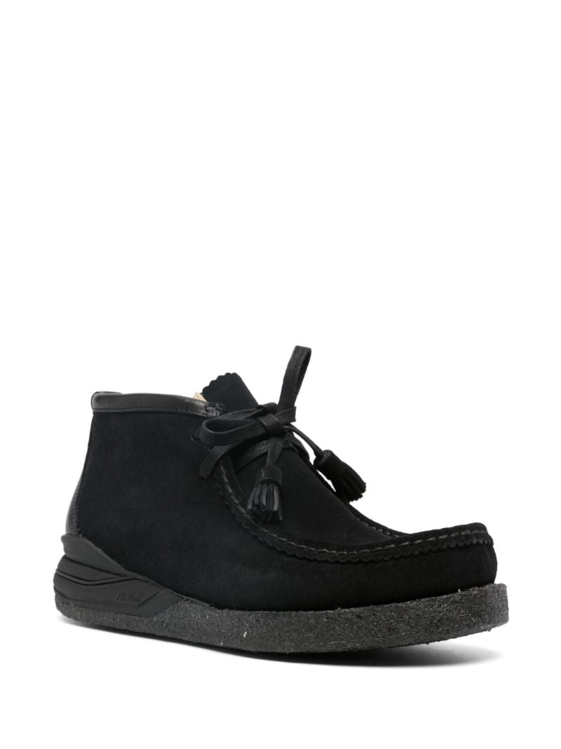 Black Beuys Trekker-fold Suede Boots