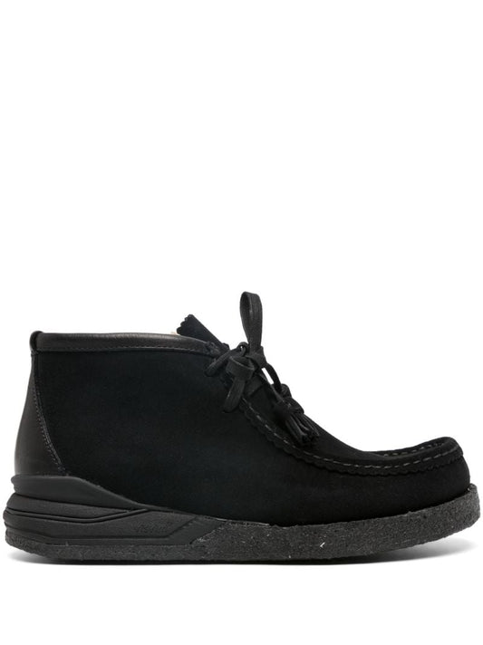 Black Beuys Trekker-fold Suede Boots