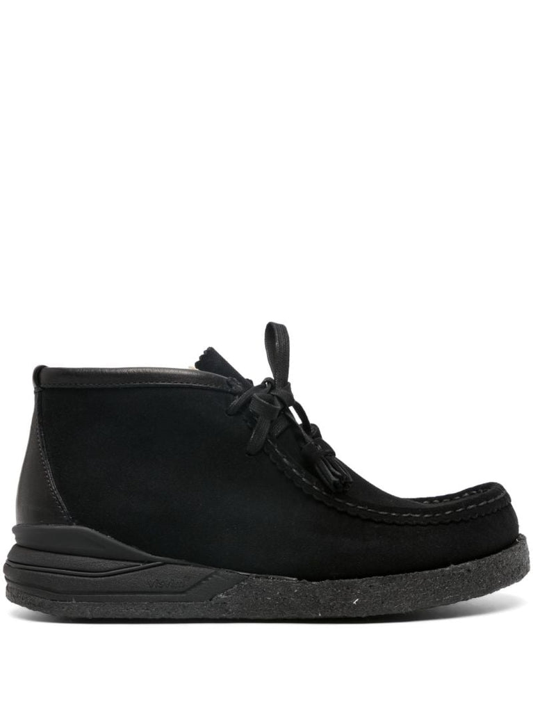 Black Beuys Trekker-fold Suede Boots