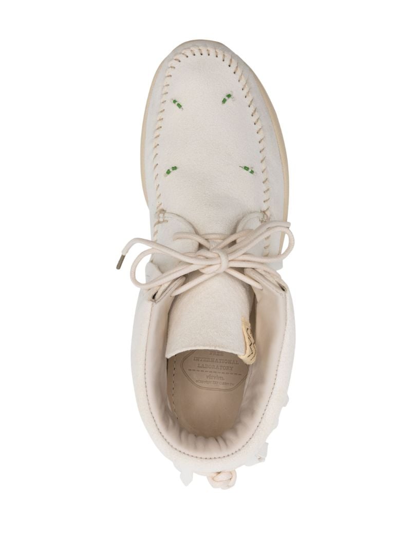 White Fbt Shaman-folk Fringed Suede Boots