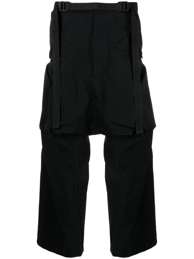 Black Schoeller Dryskin Articulated Cargo Trousers
