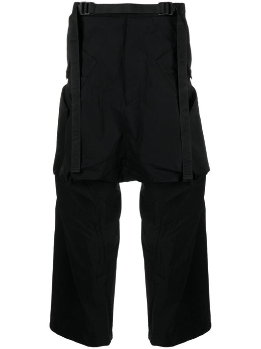 Black Schoeller Dryskin Articulated Cargo Trousers