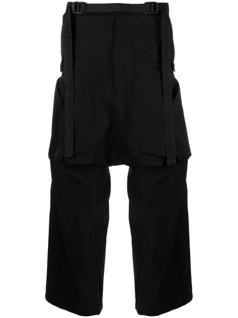 Black Schoeller Dryskin Articulated Cargo Trousers