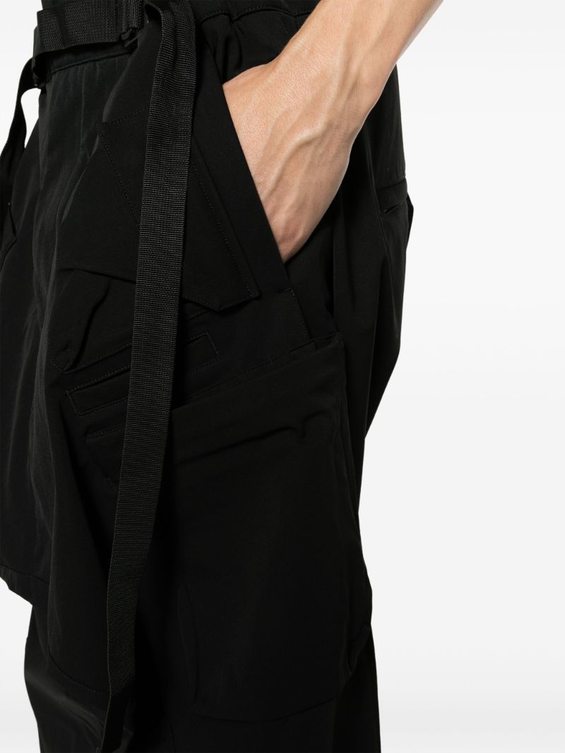 Black Schoeller Dryskin Articulated Cargo Trousers