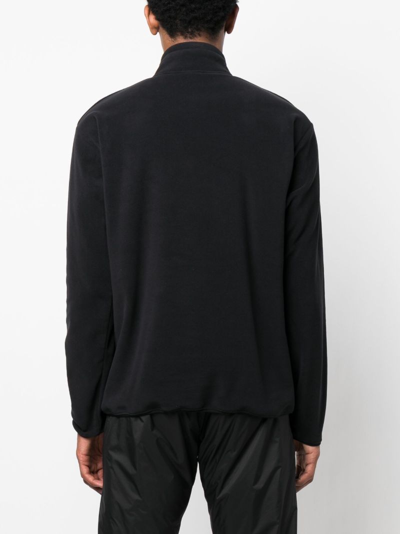 Black Zip Up Fleece Sweatshirt