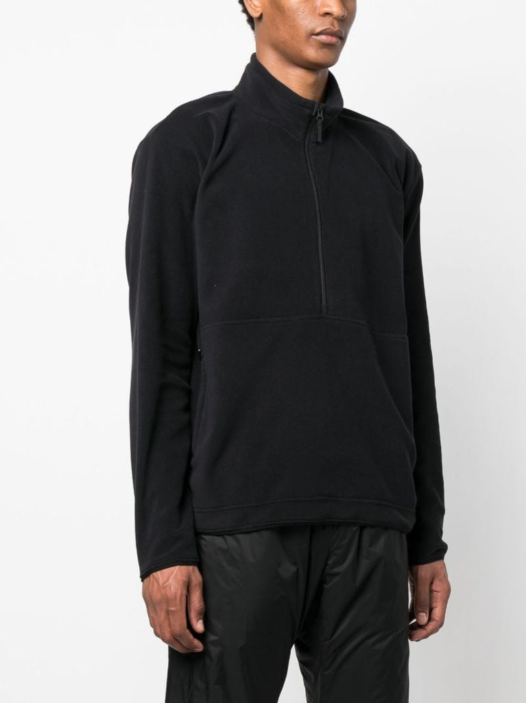 Black Zip Up Fleece Sweatshirt