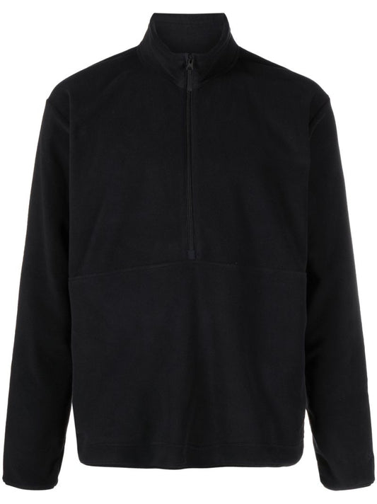 Black Zip Up Fleece Sweatshirt