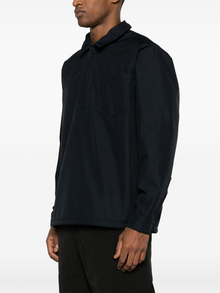 Blue Long-sleeve Polo Shirt