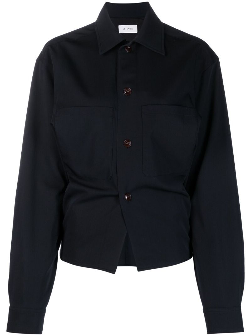Black Virgin-wool Shirt