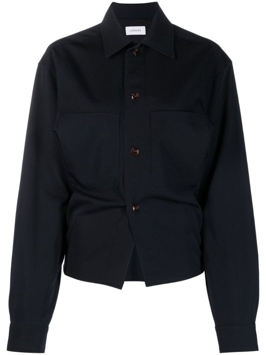 Black Virgin-wool Shirt