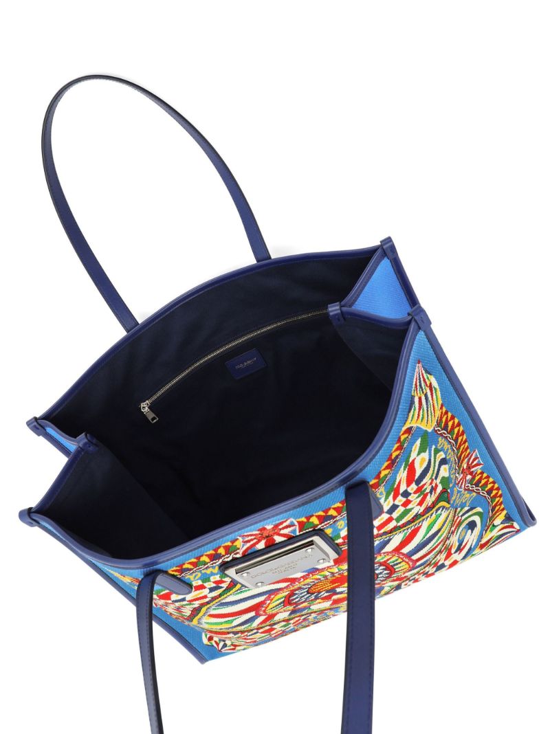 Multicolour Carretto Print Large Tote Bag