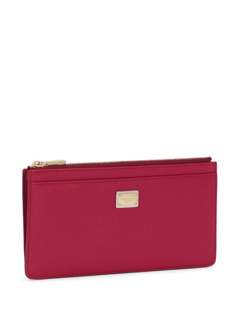 Red Dauphine Leather Wallet