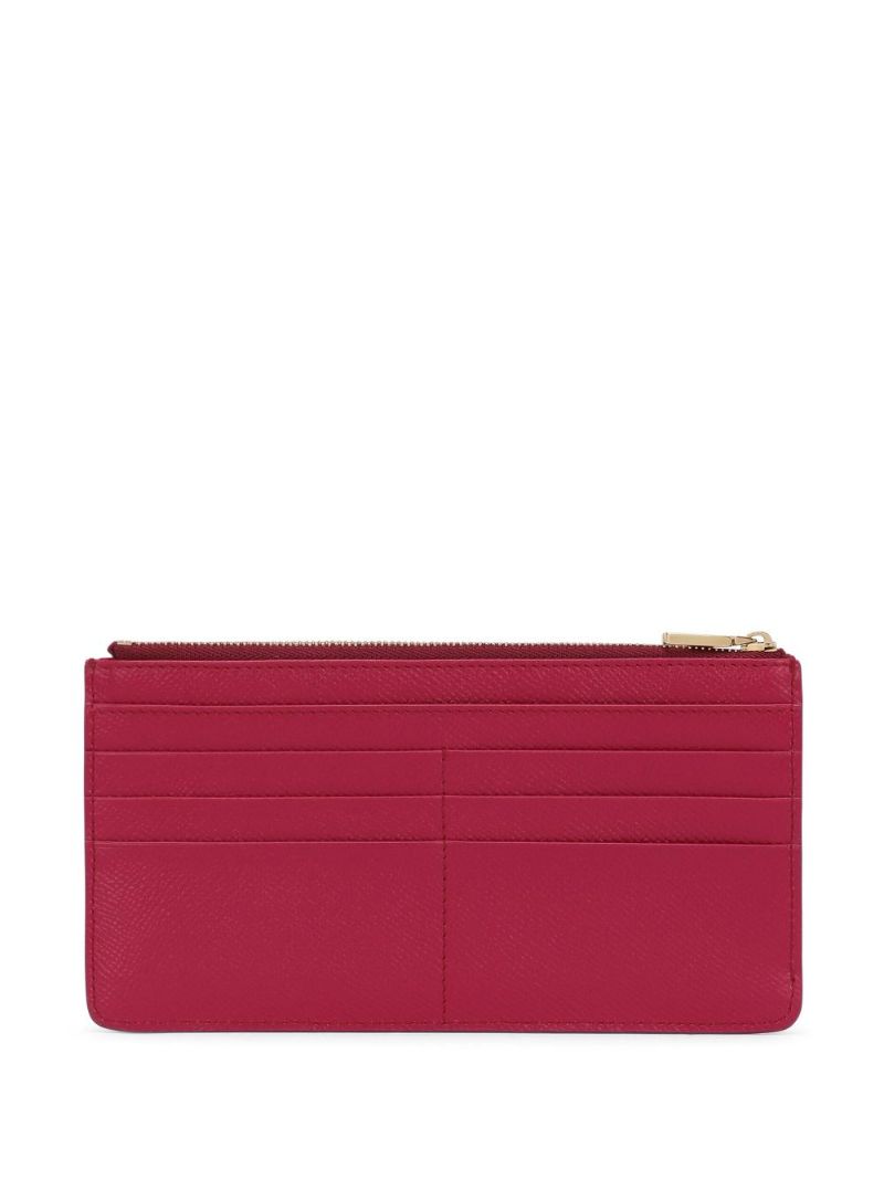 Red Dauphine Leather Wallet