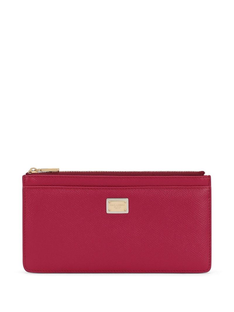 Red Dauphine Leather Wallet