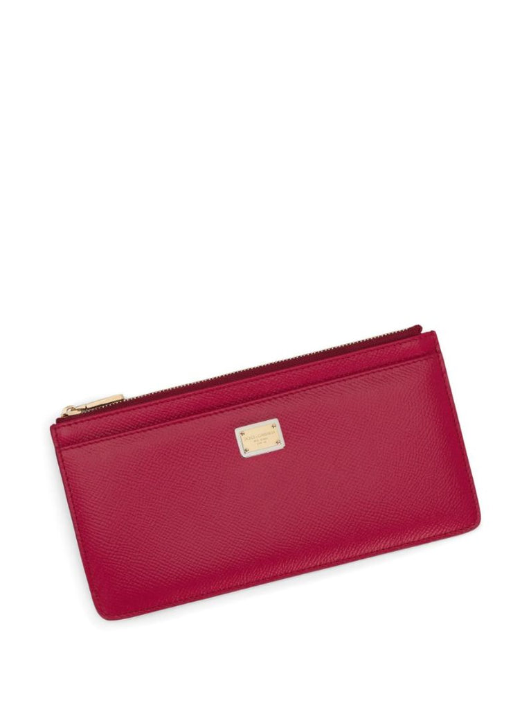 Red Dauphine Leather Wallet