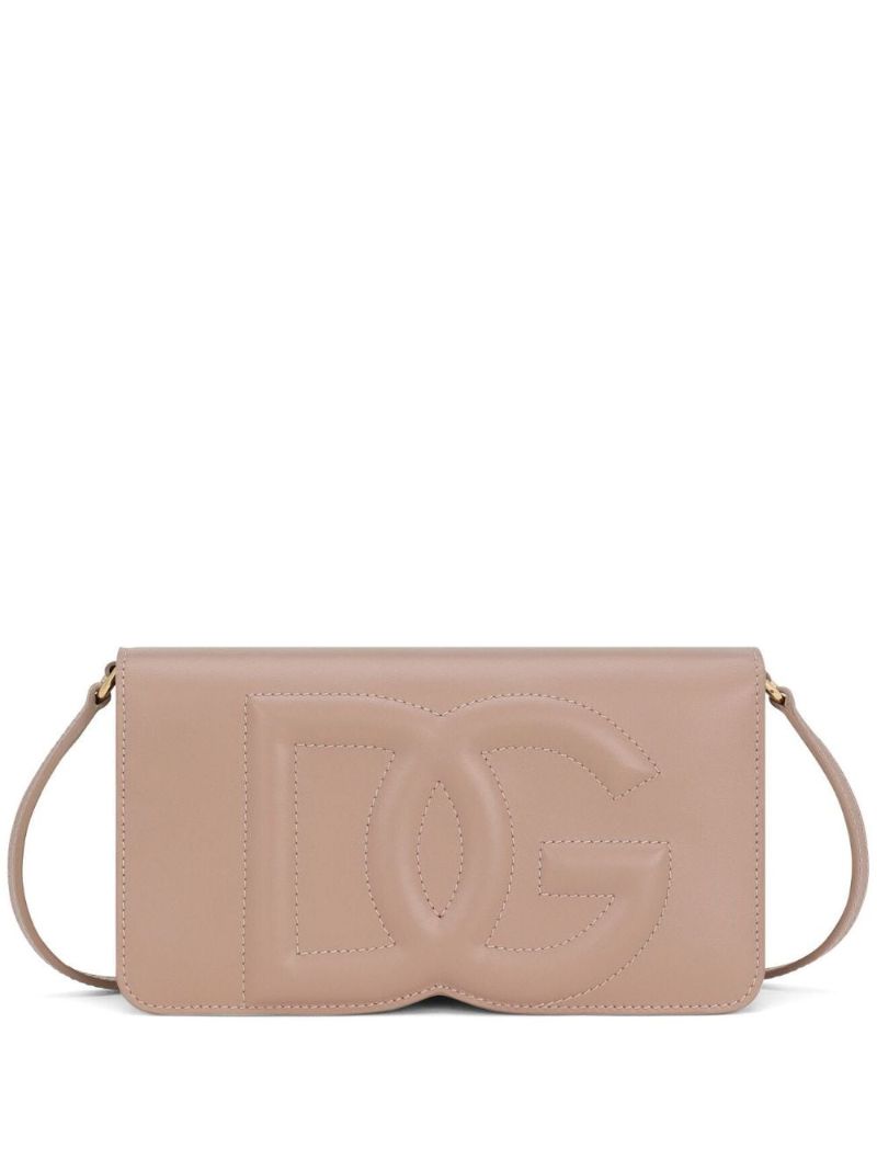 Neutral Dg Leather Shoulder Bag