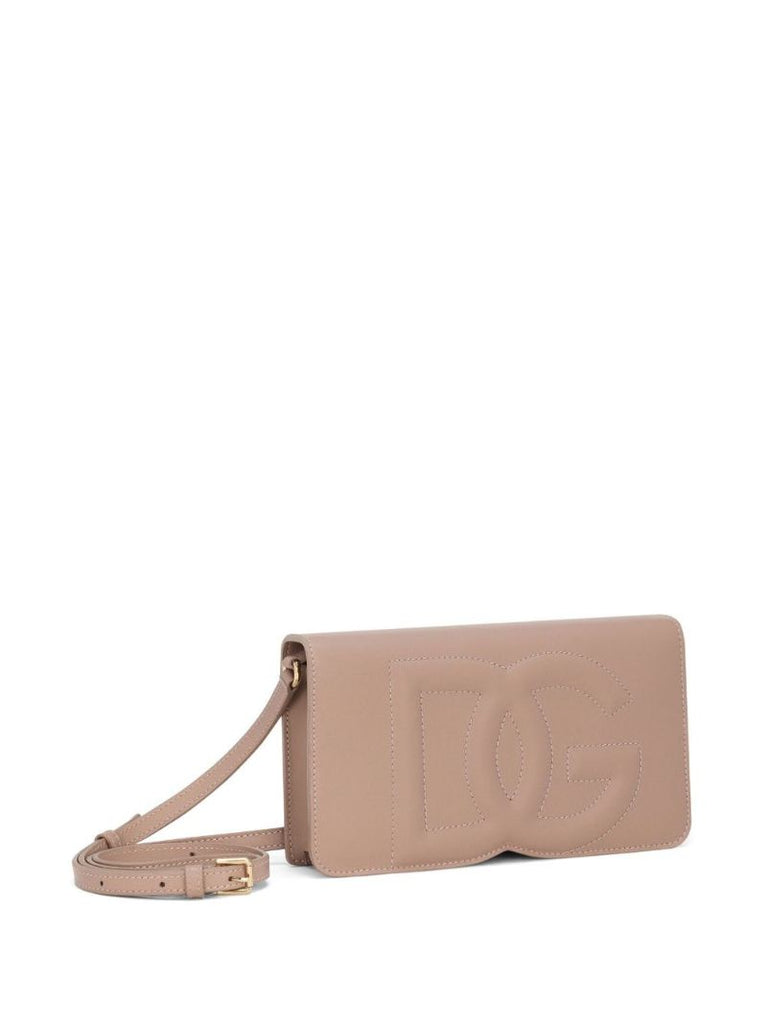 Neutral Dg Leather Shoulder Bag