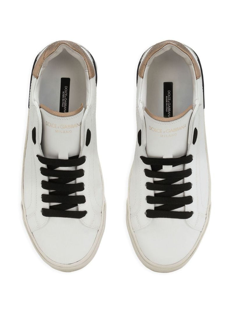 White Portofino Leather Sneakers