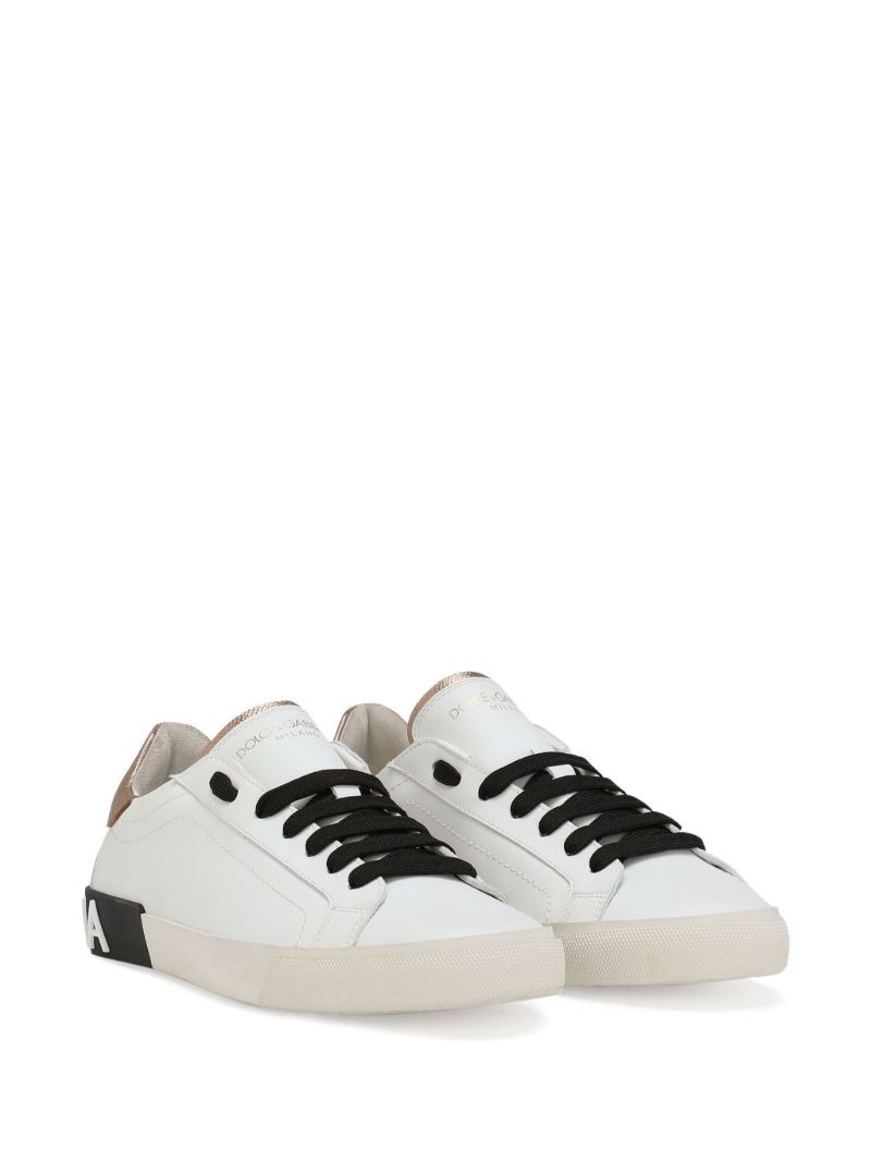 White Portofino Leather Sneakers