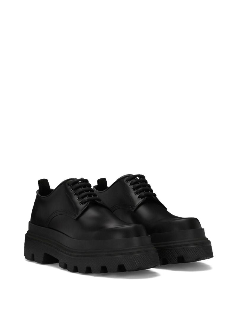 Black Hi-trekking Derby Shoes