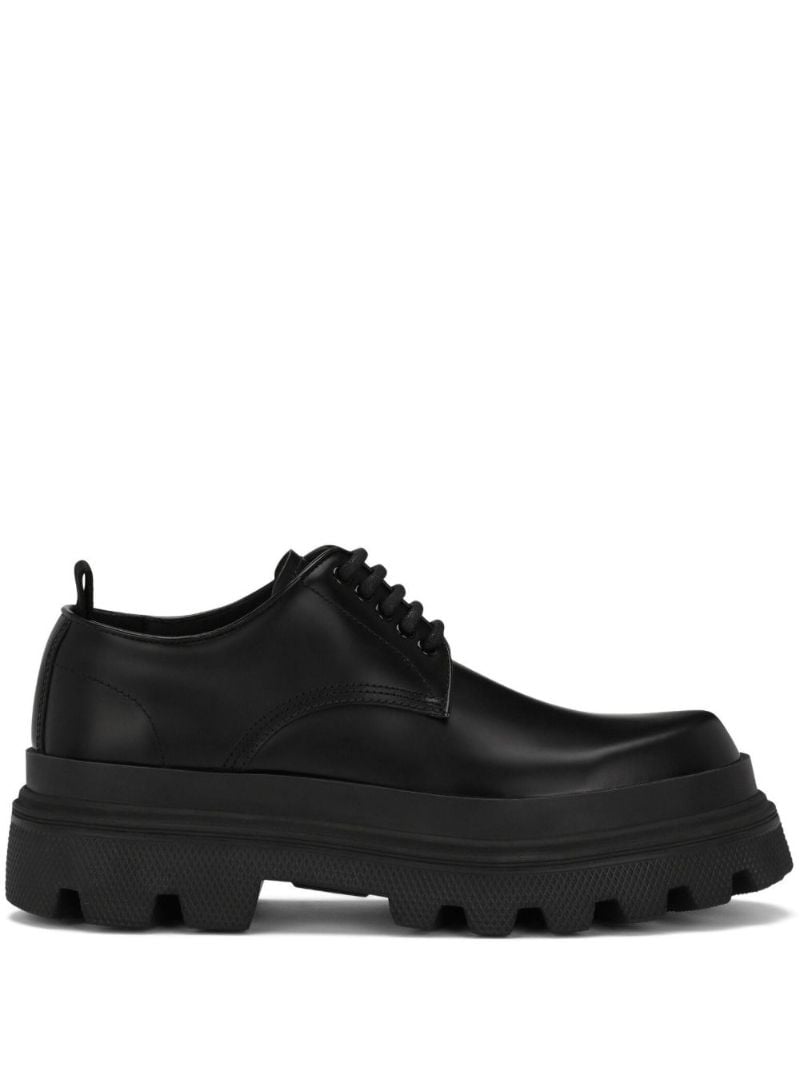 Black Hi-trekking Derby Shoes