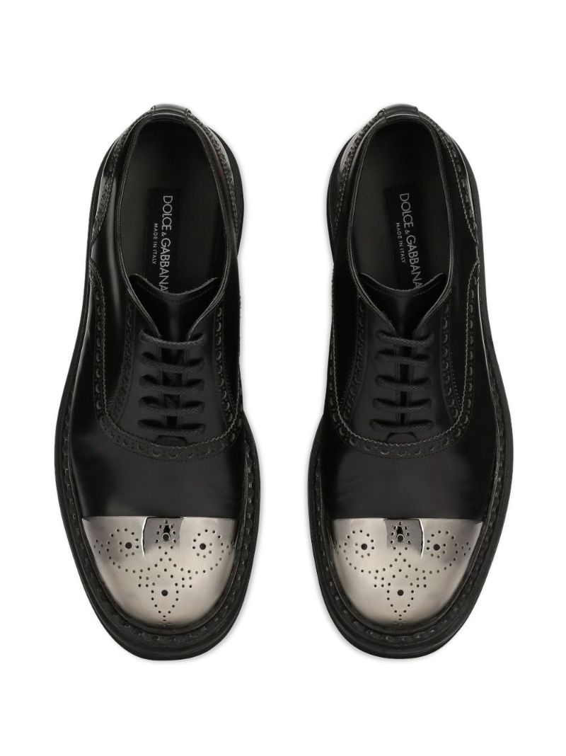 Black Francesina Leather Brogues