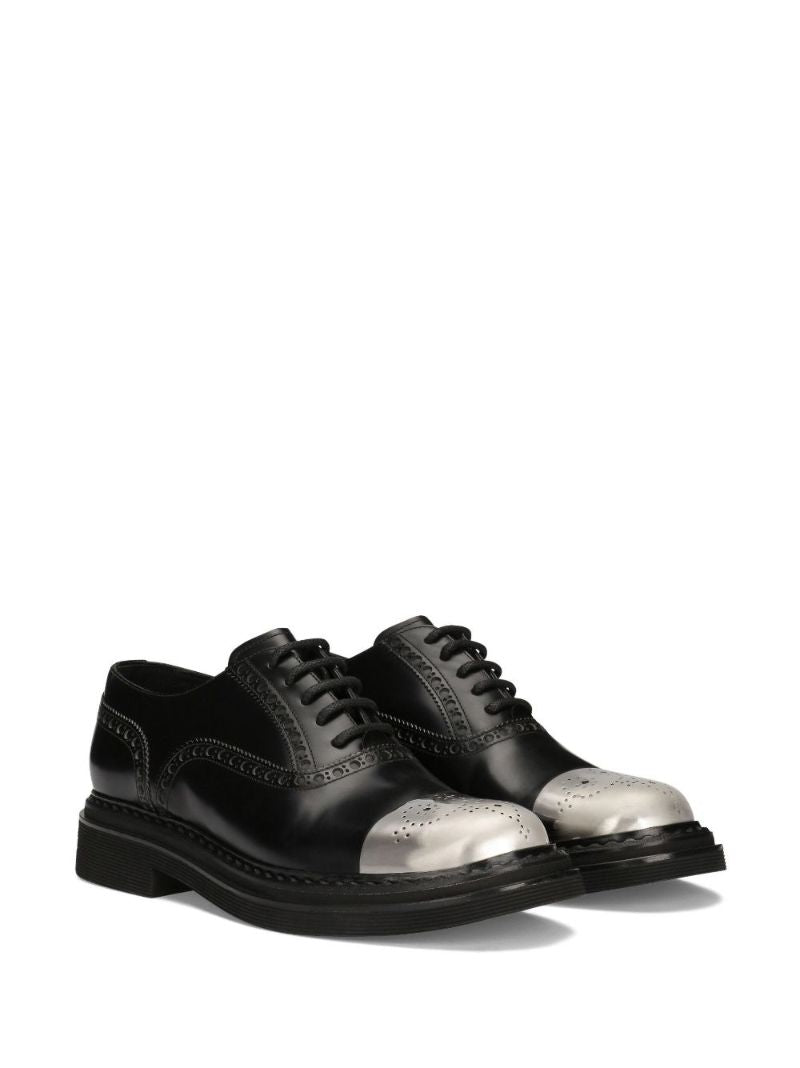 Black Francesina Leather Brogues