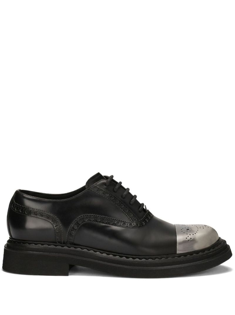 Black Francesina Leather Brogues
