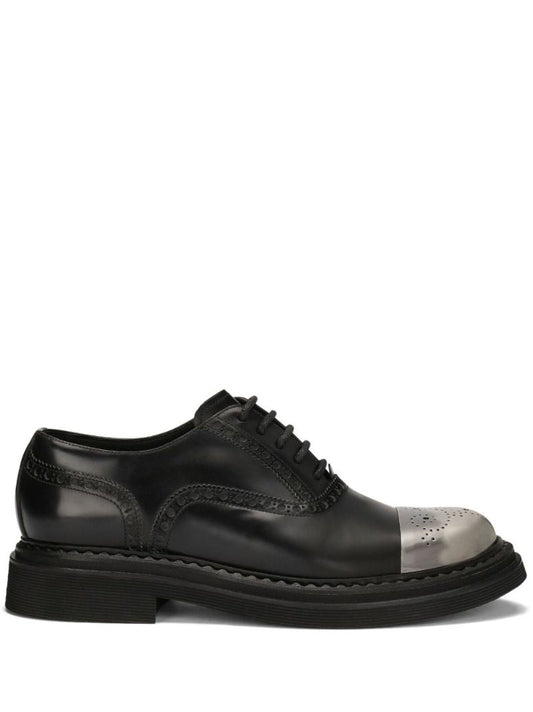 Black Francesina Leather Brogues