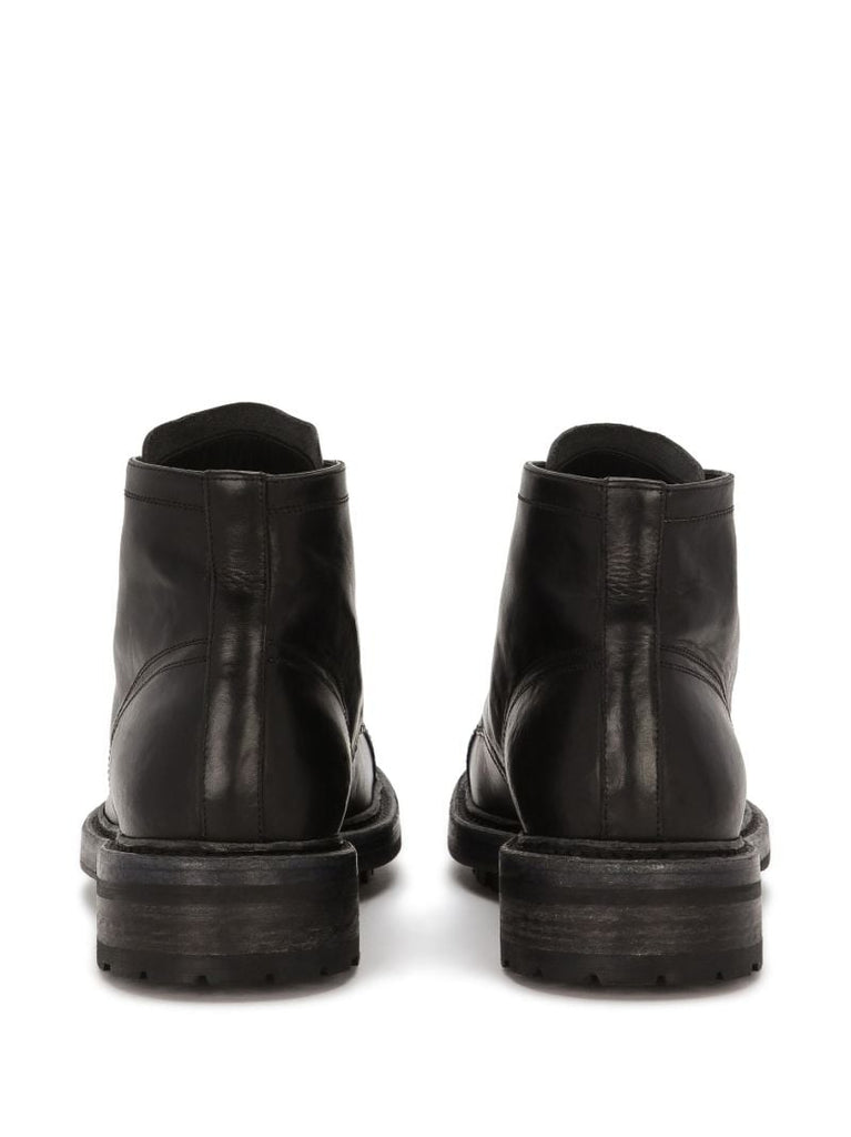 Black Leather Ankle Boots