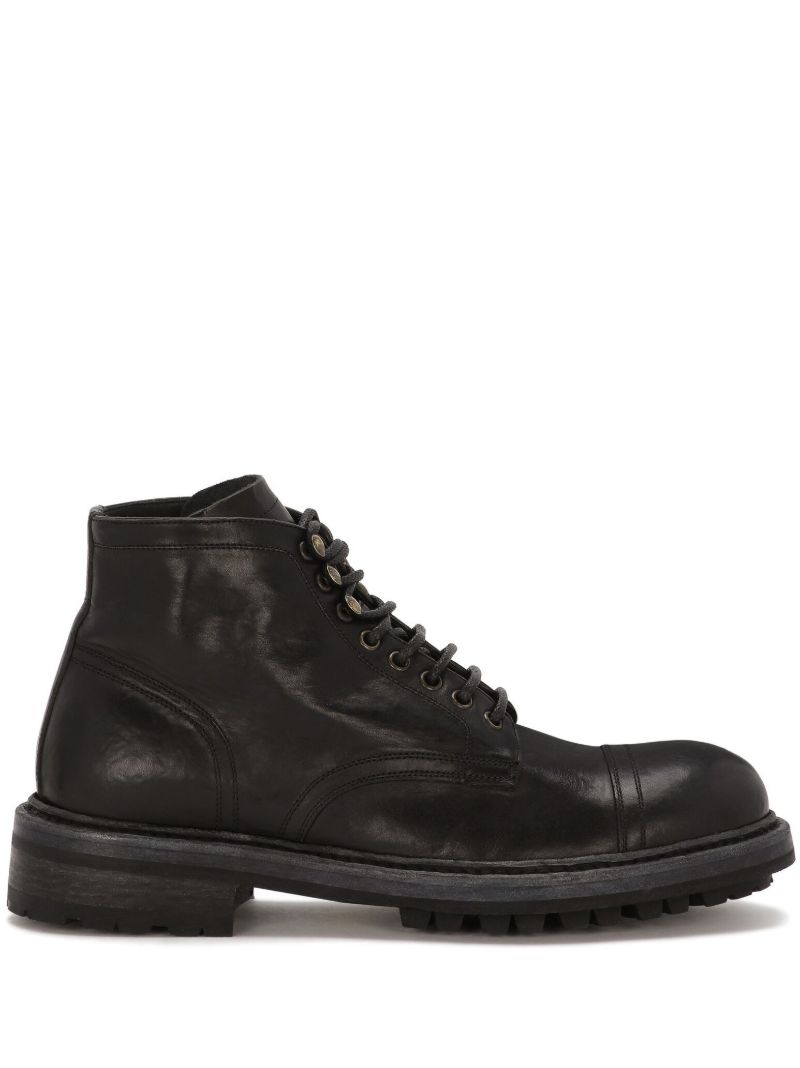 Black Leather Ankle Boots