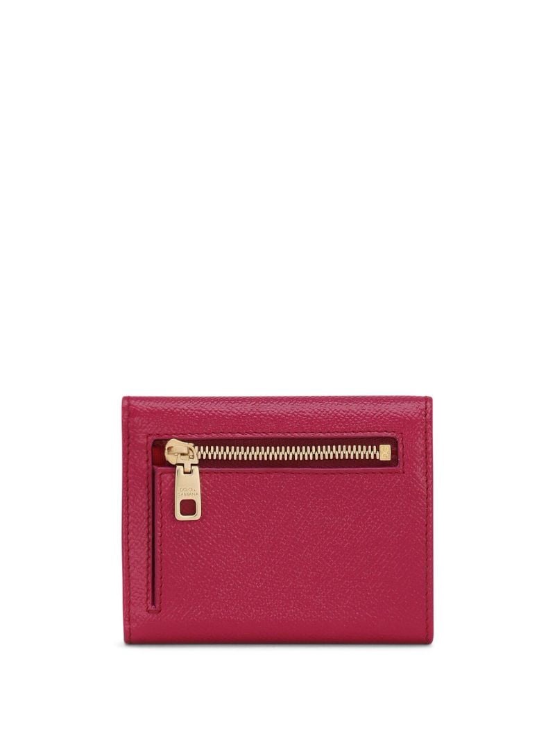 Pink Dauphine Leather Wallet