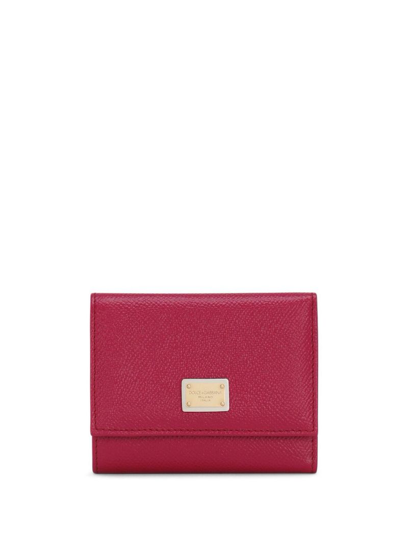 Pink Dauphine Leather Wallet