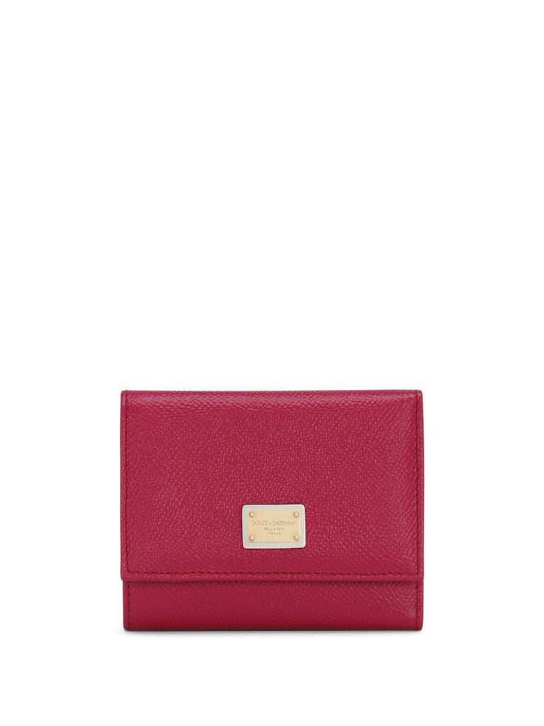 Pink Dauphine Leather Wallet