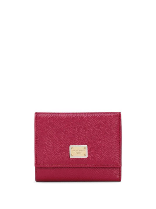 Pink Dauphine Leather Wallet