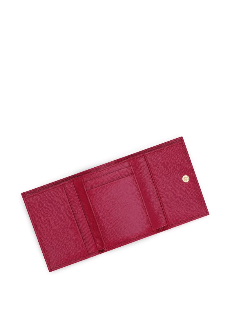 Pink Dauphine Leather Wallet