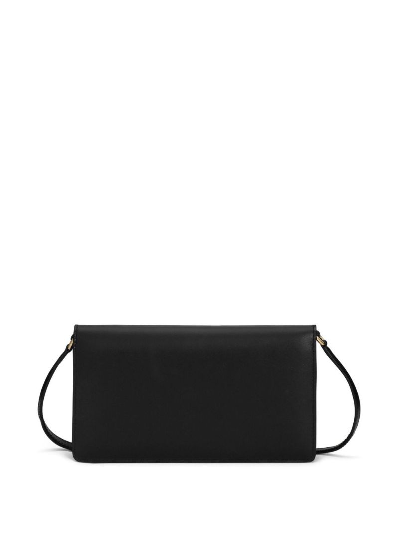 Black Dg Logo Leather Shoulder Bag