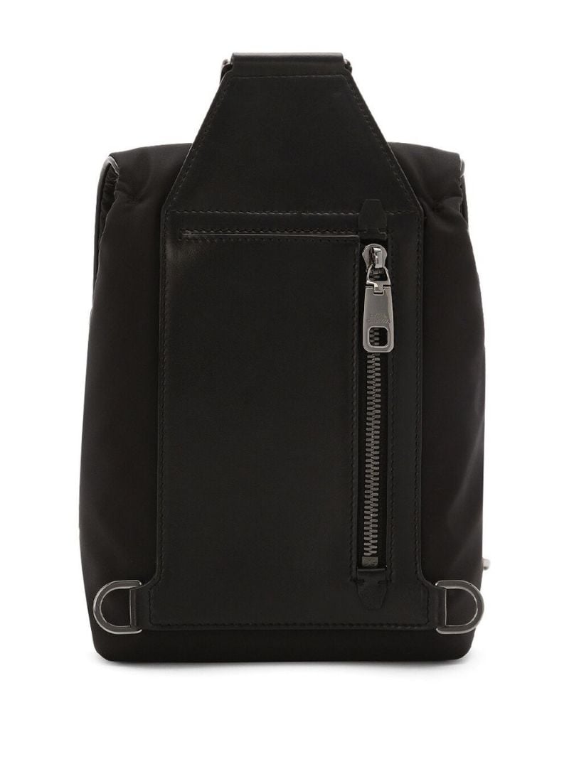 Black Logo-plaque Mini Messenger Bag