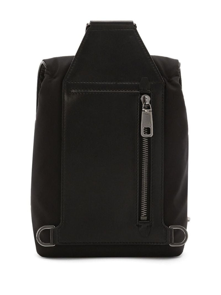 Black Logo-plaque Mini Messenger Bag